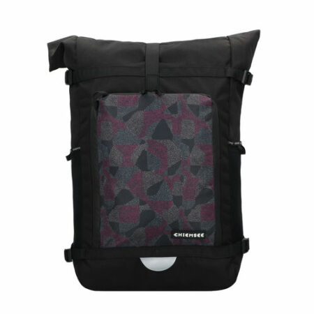 Chiemsee Rucksack mit zwei flexiblen Netztaschen an der Seite, pink/black