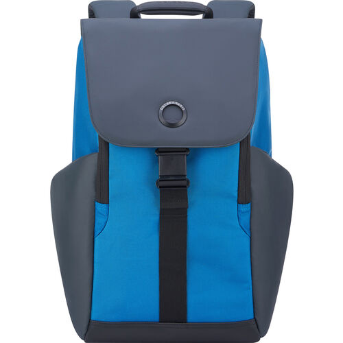 Delsey Securflap Laptop-Rucksack 15" 45,5 cm, blau/grau