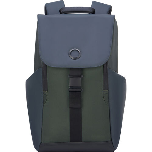 Delsey Securflap Laptop-Rucksack 15" 45,5 cm, dunkelgrün/grau