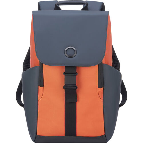 Delsey Securflap Laptop-Rucksack 15" 45,5 cm, orange/grau