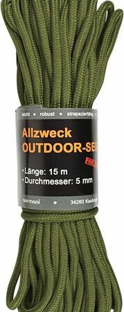 normani Allzweck-Outdoor-Seil 5 mm x 15 m Chetwynd, Oliv