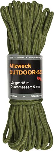 normani Allzweck-Outdoor-Seil 5 mm x 15 m Chetwynd, Oliv