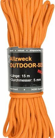normani Allzweck-Outdoor-Seil 5 mm x 15 m Chetwynd, Safety Orange