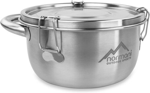 normani Foodcontainer mit Griff Texas, Silber